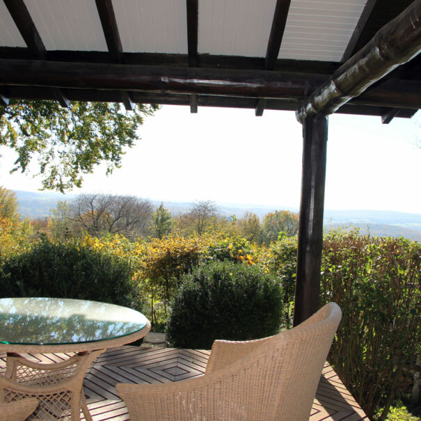 Aussicht von der Terasse Ferienhaus Vogelsbergblick
